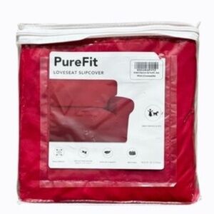 PureFit Red Loveseat Stretch Slipcover